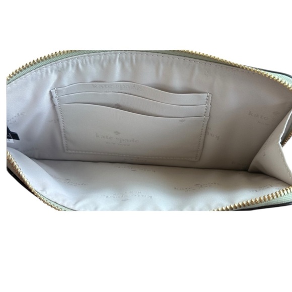 Kate Spade NWT Lucy Forest Blooms a Sage Bundl Medium L Zip Wristlet KL856 - Picture 7 of 8